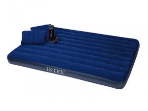 68765 Надувной матрас Classic Downy Bed, 152х203х22см с подушками и насосом